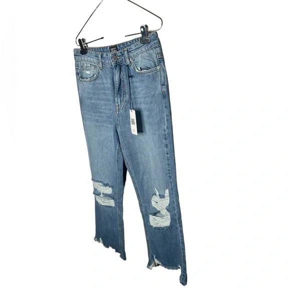 Urban Outfitters BDG Women’s High Rise Raw Hem Distressed Jeans - Picture 4 of 16